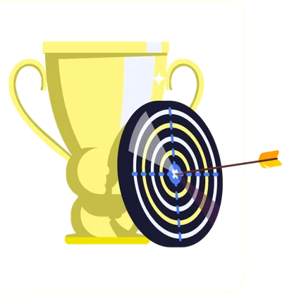 Achievement trophy cup rewarded for daily streaks in the Shoorbaloo app